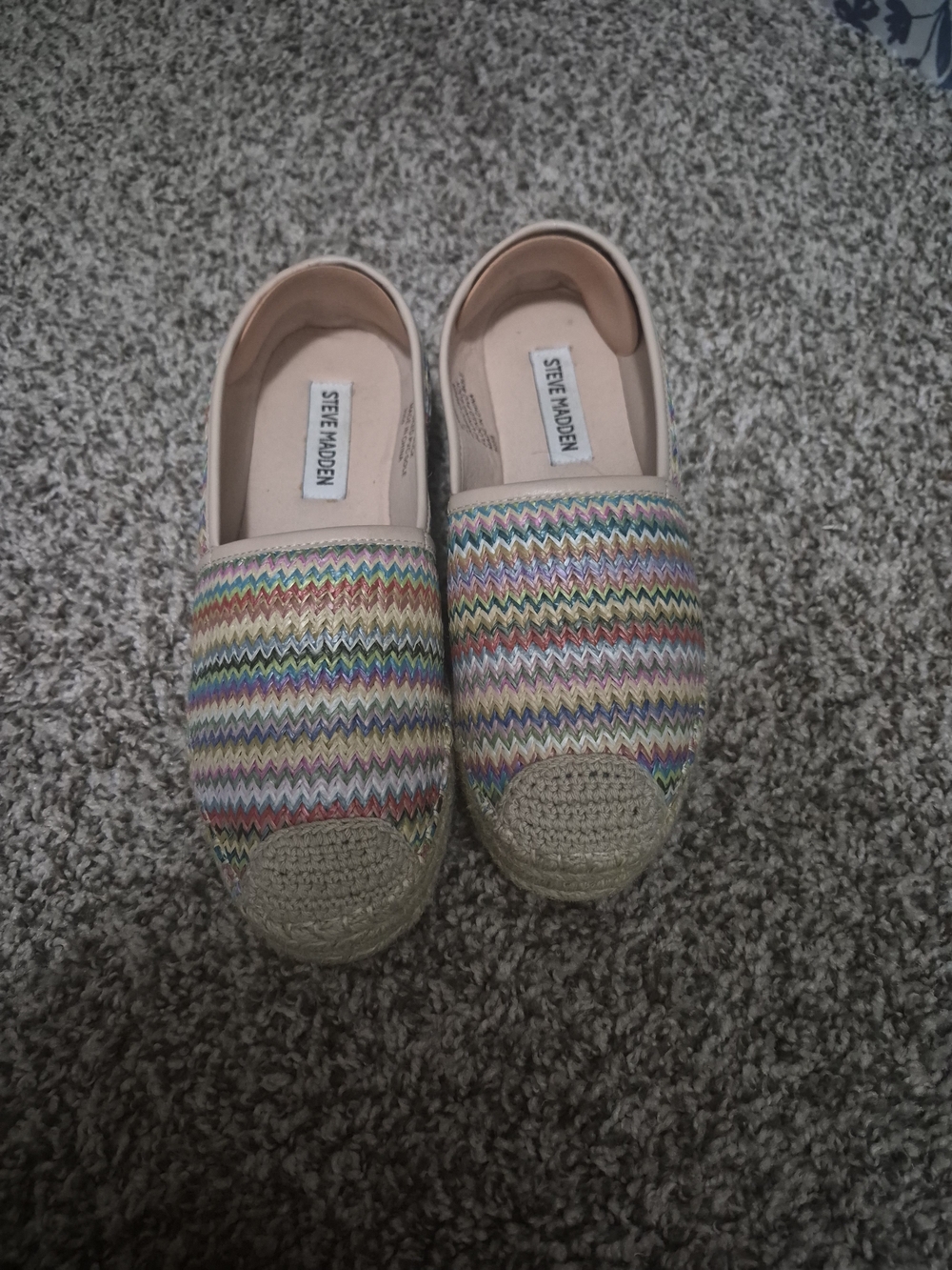 Steve Madden Kids Multicolor Chevron Espadrille Slip-Ons